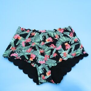 Victorias Secret Bikini Bottom Women Large High Waist Boy Short Floral Polyamide